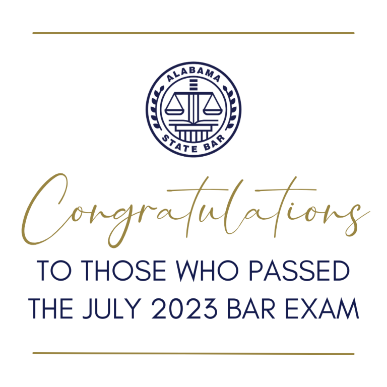 Alabama Bar Exam Results from July 2023 Released Alabama State Bar